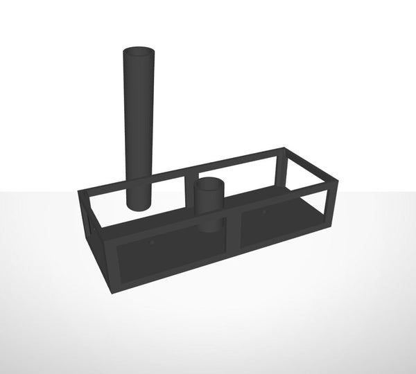 Slimme 3D-geprinte lade voor douchestang (zonder schroeven)