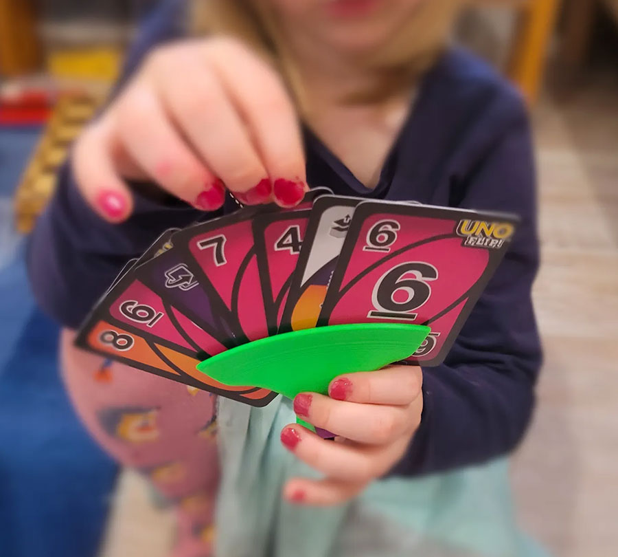Houder voor kaartspel handmodel