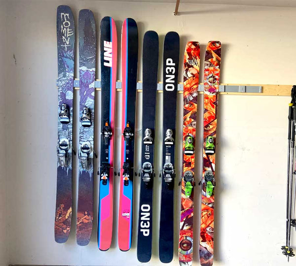 Muurbevestiging voor ski's (extra set)