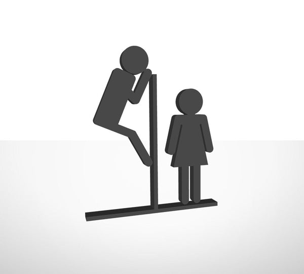 Toiletpictogram voor deur/muur
