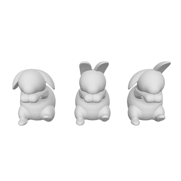 Pasen - konijntjes voor de potplant (3 stuks)